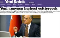 YENİ ANAYASA HERKESİ EŞİTLEYECEK