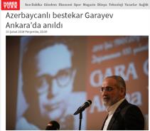 Azerbaycanlı bestekar Garayev Ankara‘da anıldı
