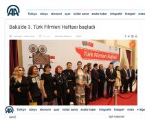 Bakü‘de 3. Türk Filmleri Haftası başladı