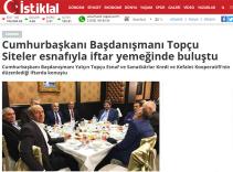 Cumhurbaşkanı Başdanışmanı Topçu Siteler esnafıyla iftar yemeğinde buluştu