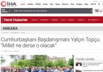 Cumhurbaşkanı Başdanışmanı Yalçın Topçu: “Millet ne derse o olacak”