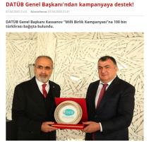 DATÜB Genel Başkanı‘ndan kampanyaya destek!