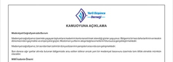 DERNEĞİMİZDEN KAMUOYUNA AÇIKLAMA