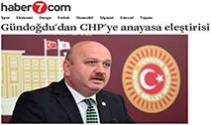 Gündoğdu‘dan CHP‘ye Anayasa Eleştirisi