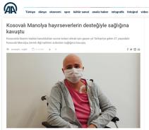 Kosovalı Manolya Kabaşi hayırseverlerin desteğiyle sağlığına kavuştu