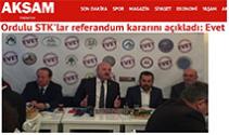Ordulu STK‘lar Referandum Kararını Açıkladı: Evet