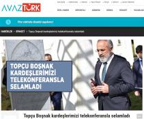 Topçu Boşnak kardeşlerimizi telekonferansla selamladı