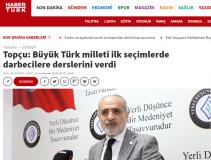Topçu: Büyük Türk milleti ilk seçimlerde darbecilere derslerini verdi