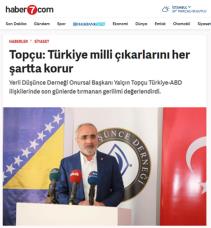 Topçu: Türkiye milli çıkarlarını her şartta korur 