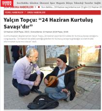 Yalçın Topçu: “24 Haziran Kurtuluş Savaşı’dır”