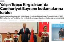 Yalçın Topçu Kırgızistan‘da Cumhuriyet Bayramı kutlamalarına katıldı