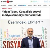 Yalçın Topçu Kocaeli’de sosyal medya sempozyumuna katıldı