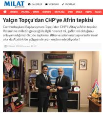 Yalçın Topçu‘dan CHP‘ye Afrin tepkisi