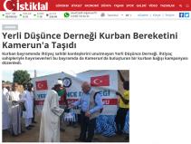 Yerli Düşünce Derneği Kurban Bereketini Kamerun‘a Taşıdı