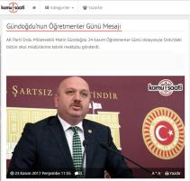 Gündoğdu’nun Öğretmenler Günü Mesajı