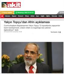 Yalçın Topçu‘dan Afrin açıklaması